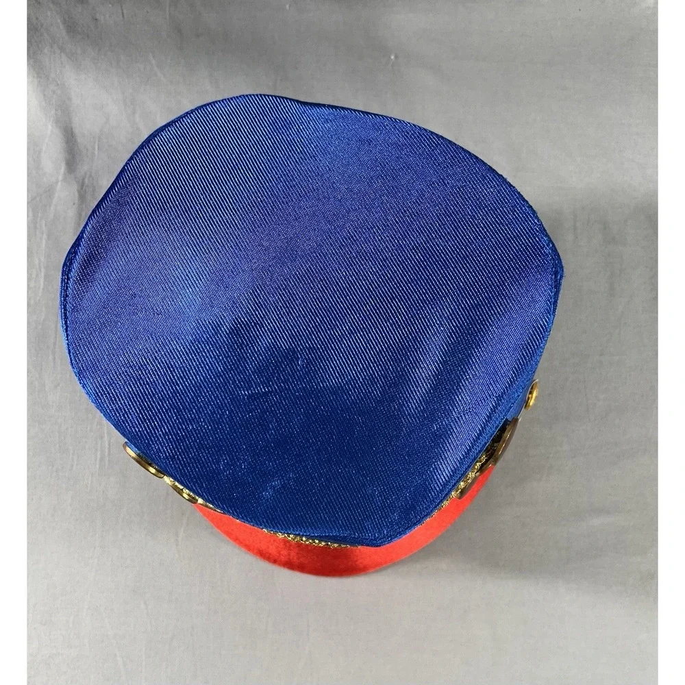 Drum Major Soldier Costume Hat One Size Adjustable Chin Strap Halloween Dance